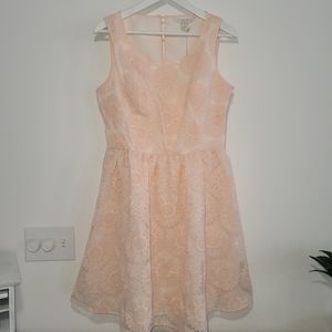 LC Lauren Conrad Sheer Daisy Embroidered Dress NWT